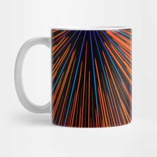 A colorful hyperdrive explosion - orange with blue highlights version Mug